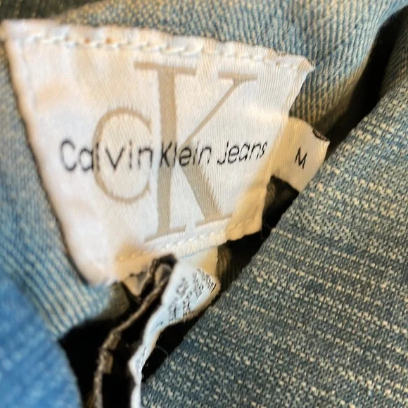 Vintage Calvin Klein Denim Jacket Sz M - Picture 9 of 9